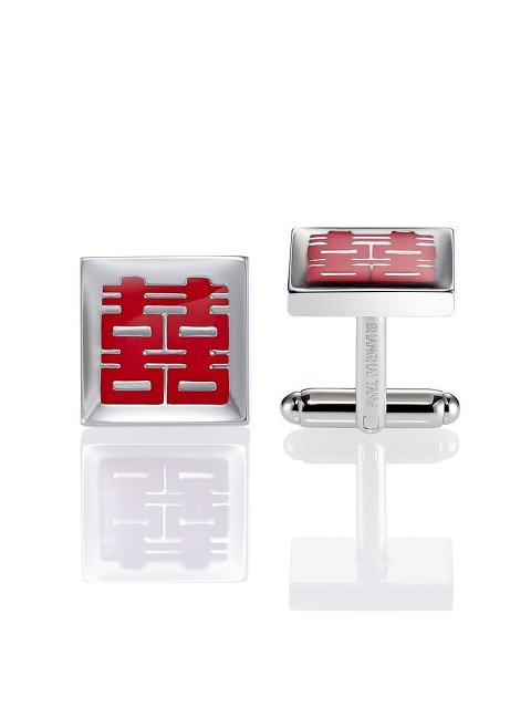 Double Happiness Square Cufflinks