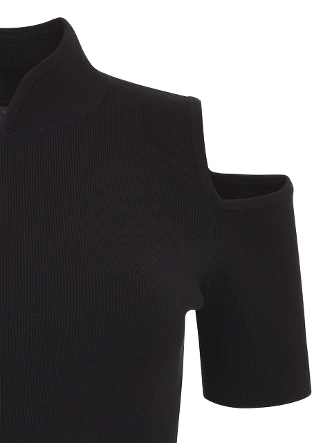 Shoulder Cutout Silk-Cotton Jersey Top