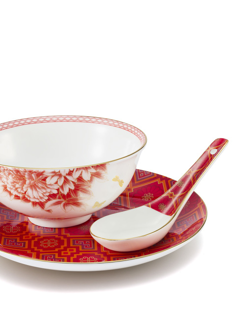 Wedding Fine Bone China Bowl and Spoon Set