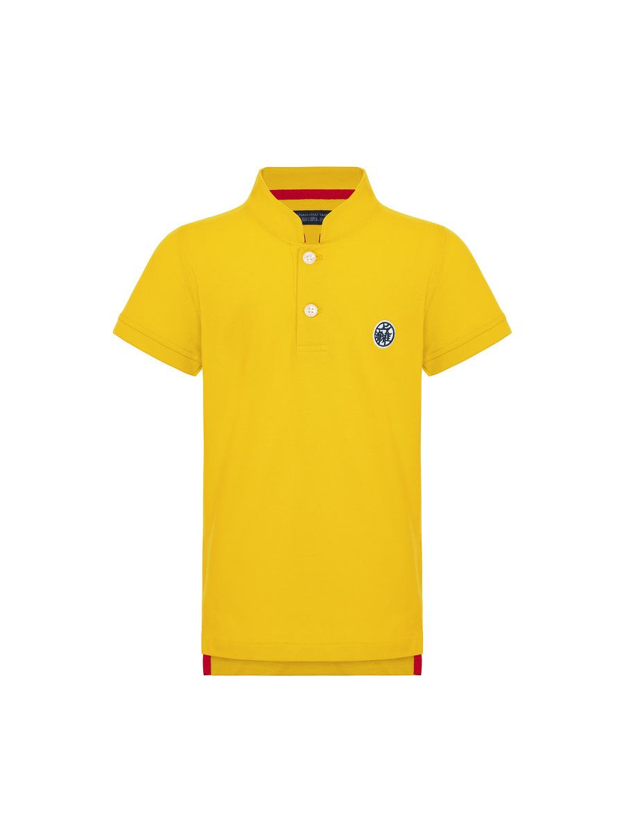 Motif and Number Patch Kids Polo Shirt