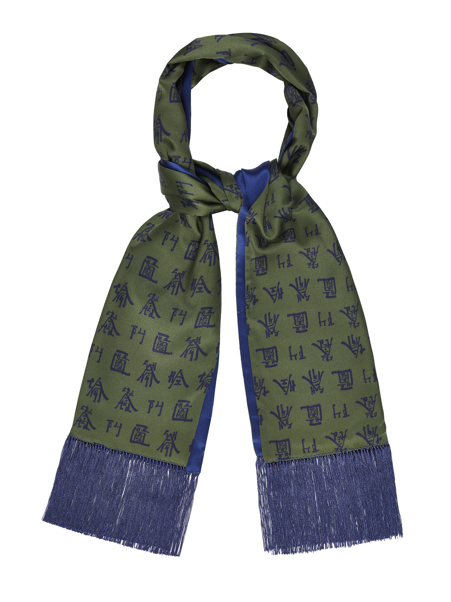 Xu Bing for Shanghai Tang Printed Silk Double-sided Scarf